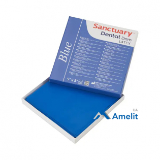 Хустки для коффердаму латексні Dental Dam латексні, сині (Sanctuary), 36 шт./пак.